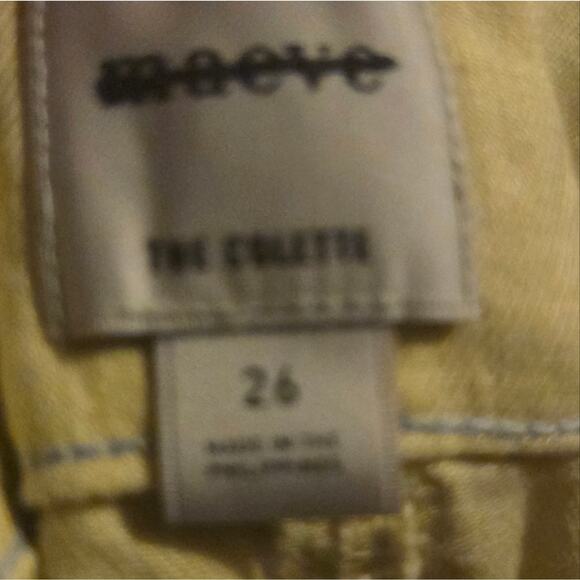 Anthropologie Maeve Colette Linen Wide-Leg Pants Sz 26 Lime GreenNWTS - Picture 6 of 6